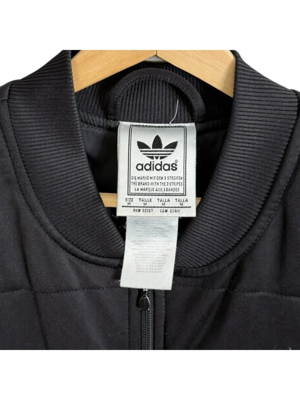 Vintage Y2K Adidas Sportswear Streetwear Trefoil Vest Black M Quilted